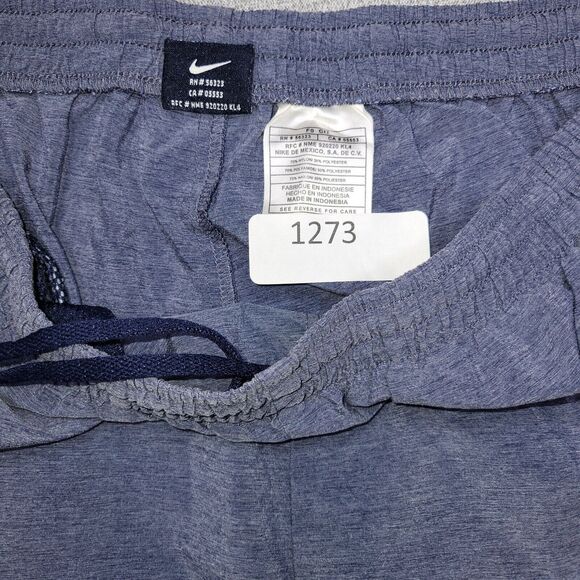 Nike Court Men Shorts Large Drawstring Elastic Waist Pockets Unlined Blue - Picture 9 of 10